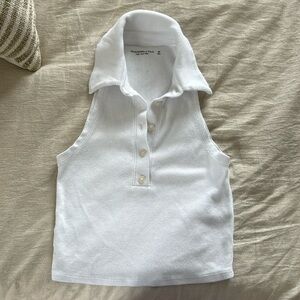 NWOT Abercrombie white button tank size xs